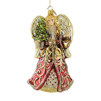 (52105) Huras Family Angel With Tree, 7.00 Inch, Ornament Lantern Religious S859