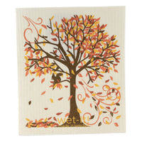 (52174) Swedish Dish Cloth Hello Fall Assortment, 7.75 Inch, Autumn Leaves Pumpkin W1042*1049*1028