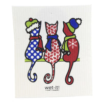 Swedish Dish Cloth Christmas Cats And Dogs - - SBKGifts.com