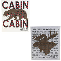 (52184) Swedish Dish Cloth Woods And Cozy Cabin Wet-It Set, 7.75 Inch, Eco Friendly W1034*W2113