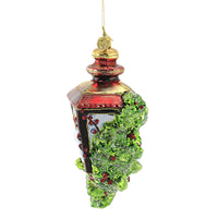 Huras Family Red Lantern & Evergreens - - SBKGifts.com