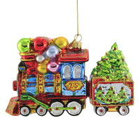 (52215) Huras Christmas Express, 4.00 Inch, Ornament Train Carriage Holiday S412