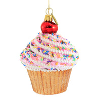 (52231) Huras Rainbow Sprinkled Cupcake, 4.00 Inch, Ornament Sweets Pastry Cake S543