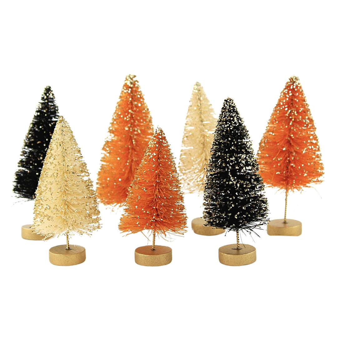 Green Ombre Mini Bottle Brush Trees Set by Bethany Lowe