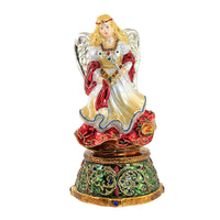 (52252) Huras Family Angel On Scrolled Base, 9.50 Inch, Centerpiece Tabletop Decorative S855