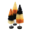 (52257) Bethany Lowe Stripe Bottle Brush Trees, 11.75 Inch, Orange Black Cream Lc0721