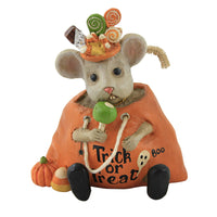 (52261) Halloween Halloween Nibbles, 4.25 Inch, Mouse Trick Or Treat Apple Td0060