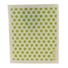 Swedish Dish Cloth Green Dots & Toboggans - - SBKGifts.com