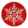 Swedish Dish Cloth Poinsettia Snowflakes Round - - SBKGifts.com