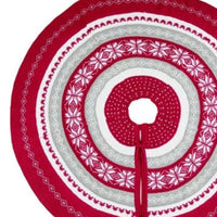 Christmas Fabric Nordic Tree Skirt - - SBKGifts.com