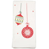 (52377) Decorative Towel Vintage Shiny Ornaments Set/2, 24.00 Inch, Christmas Brite Retro 100% Vl9483s