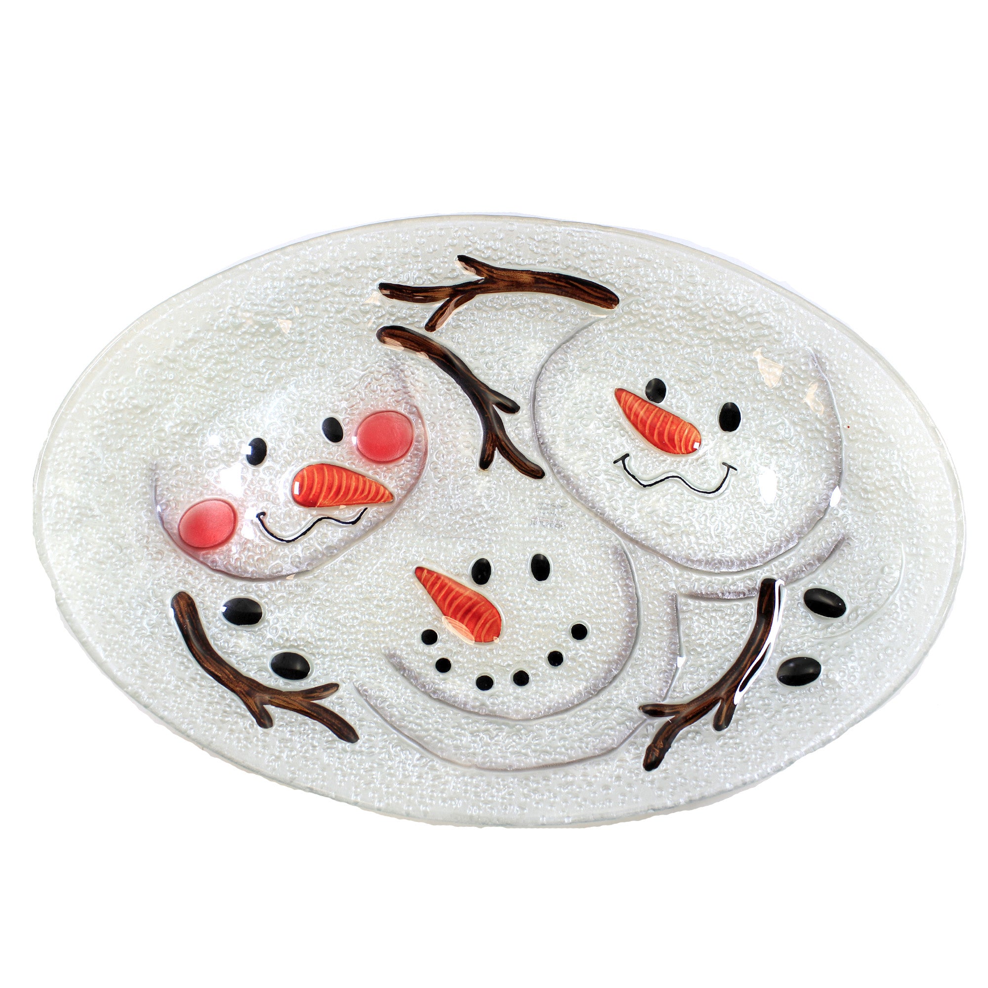 Glass christmas plates sale