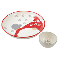 Tabletop Gnome W/ Snowball Chip&Dip Set - - SBKGifts.com