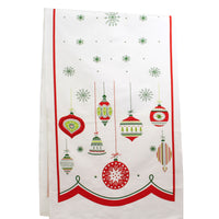 (52386) Christmas Shiny Ornament Table Runner, 54.00 Inch, Christmas Brite Retro Vintage Cro100r