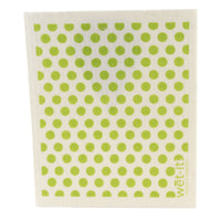 Swedish Dish Cloth Green Dots & Christmas Dogs - - SBKGifts.com