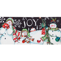 (52489) Christmas Snowman Holiday Sassafras Mat, 0.25 Inch, Winter Holiday Joy 431879