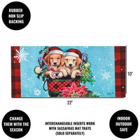 Evergreen Christmas Puppy Bucket Mat - - SBKGifts.com