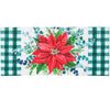 (52497) Christmas Merry & Bright Poinsettia Mat, 0.25 Inch, Sassafras Floral Christmas 431886