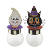 (52519) Halloween Vintage Cat & Ghost Bubble Jars, 9.00 Inch, Spooky F21028