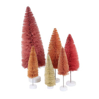 (52628) Christmas Rainbow Tree Pink Set / 6, 16.00 Inch, Putz  Village  Bottle Brush Ms427p