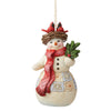 (52633) Jim Shore Snowman With Cardinal Nest, 4.50 Inch, Christmas Snow Man Jim 6009469