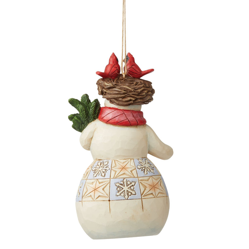 Jim Shore Snowman With Cardinal Nest - - SBKGifts.com