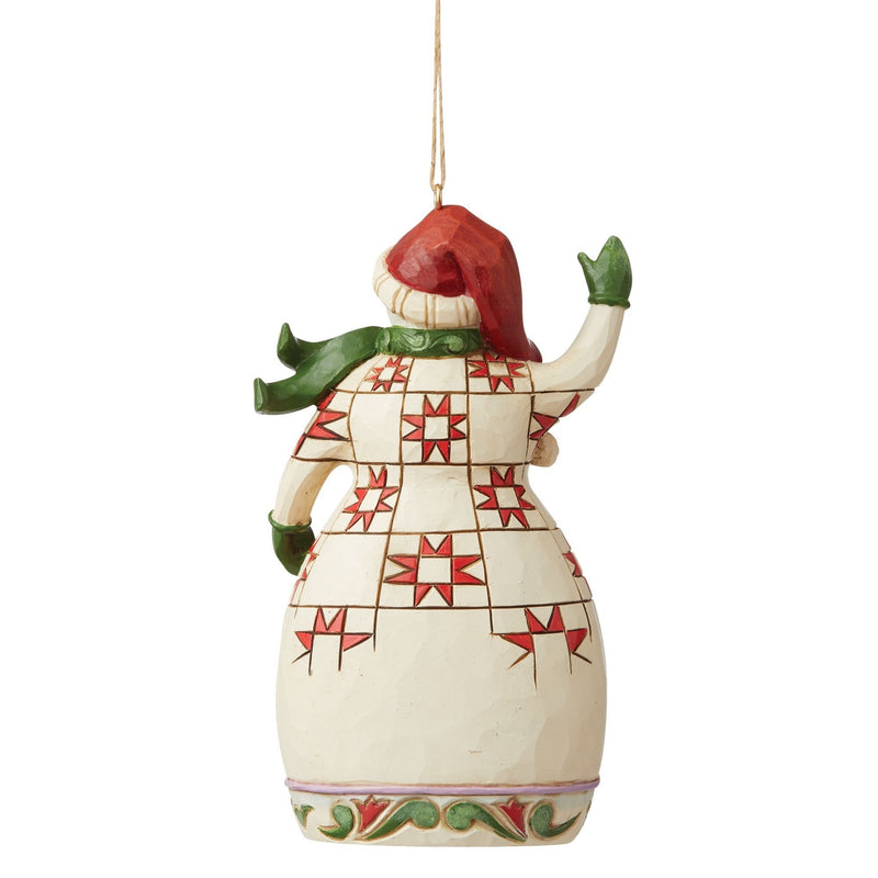 Jim Shore Red & Green Snowman - - SBKGifts.com