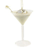 (52669) Holiday Ornament White Christmas Cocktail, 5.00 Inch, Drink Martini Glass Go8379