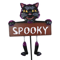 (52686) Home & Garden Spooky Black Cat Stake, 48.00 Inch, Halloween Yard Decor 31832101