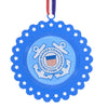 (52700) Holiday Ornament Us Coast Guard Metal Ornament, 4.00 Inch, 1790 Emblem Cg9201