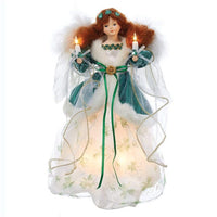 (52737) Tree Topper Finial Irish Angel Tree Topper., 11.75 Inch, Shamrocks Lighted Electric Ul2213