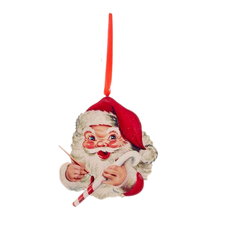 Kurt S. Adler Retro Wooden Santa Head - - SBKGifts.com