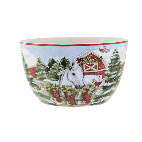 Tabletop Homestead Christmas Bowl - - SBKGifts.com