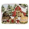 (52970) Tabletop Homestead Christmas Platter, 12.00 Inch, Barn Horse Winter Snow 37292