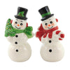 (Sec53115) Second Sale Retro Snowman S / P Shakers, 4.00 Inch, Christmas Top Hat Winter Secy8969