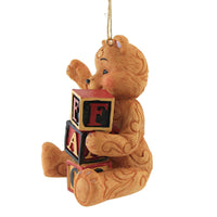 Jim Shore Teddy Bear W/Fao Blocks Orn - - SBKGifts.com