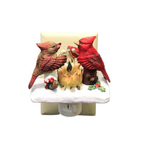 (53231) Christmas Cardinal Campfire Night Light, 4.50 Inch, Christmas Fire Marshmellows 160230