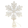 (53257) Tree Topper Finial Led White Snowflake Tree Topper, 12.00 Inch, Christmas Sparkle Confetti 160252