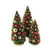 (53322) Cody Foster Spire Tree Red Set/3, 16.50 Inch, Christmas Ornaments Decorated Ms367r