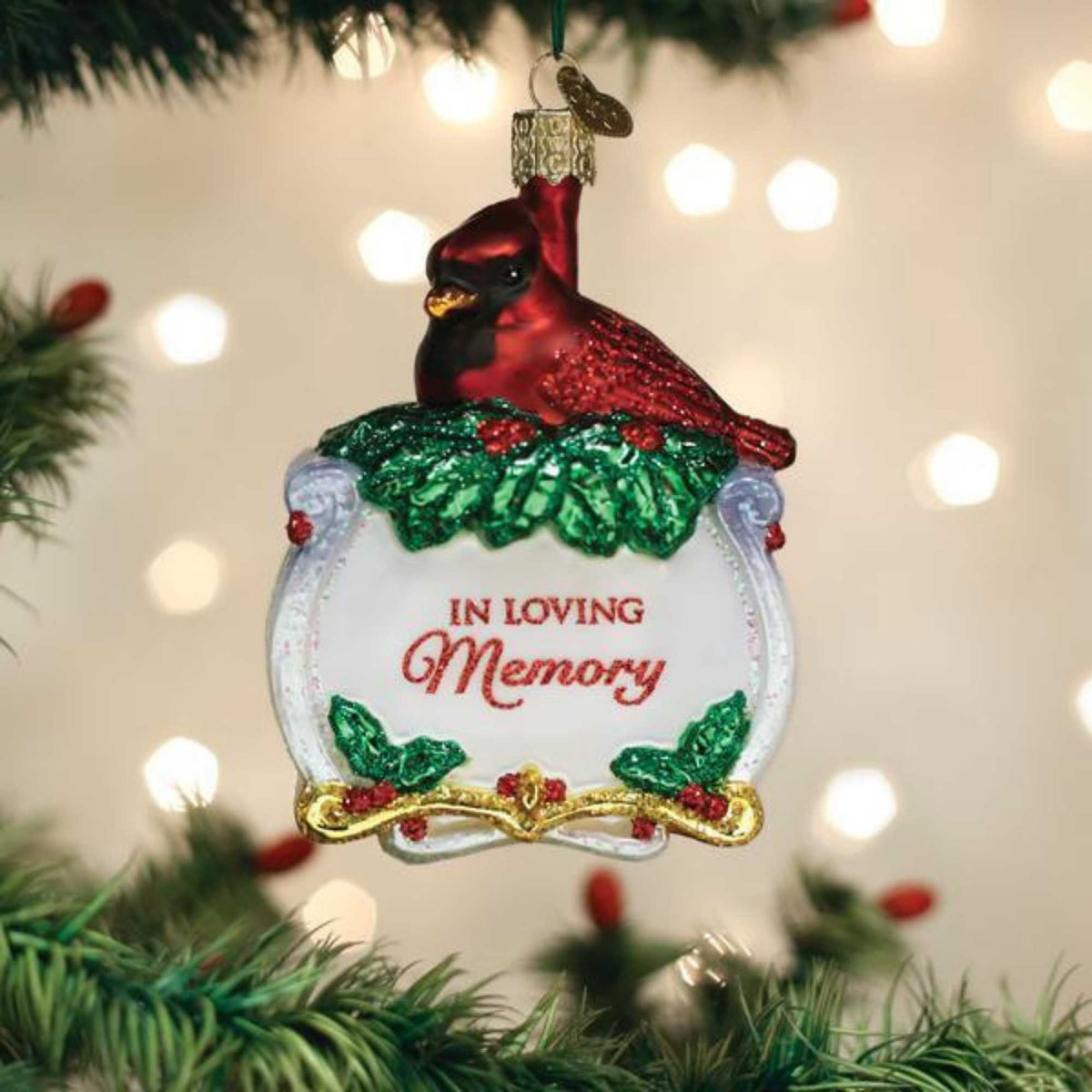 Old World Christmas Memorial Cardinal - - SBKGifts.com