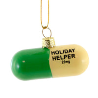 (53393) Cody Foster Holiday Helper, 1.25 Inch, Ornament Christmas Pill Medicine Capsule Go8292