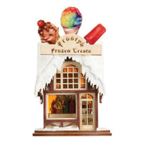 (53403) Ginger Cottages Frosty's Treat Shop, 4.75 Inch, Gingermen Ice Cream 80043.