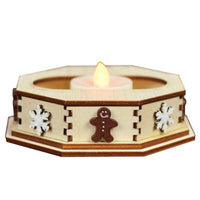 (53405) Ginger Cottages Snowflake Tealight Display, 1.00 Inch, Ornament Displayer 83002.