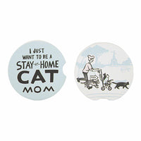 (53428) Car Coaster Cat Mom, 2.75 Inch, Stay At Home 105767