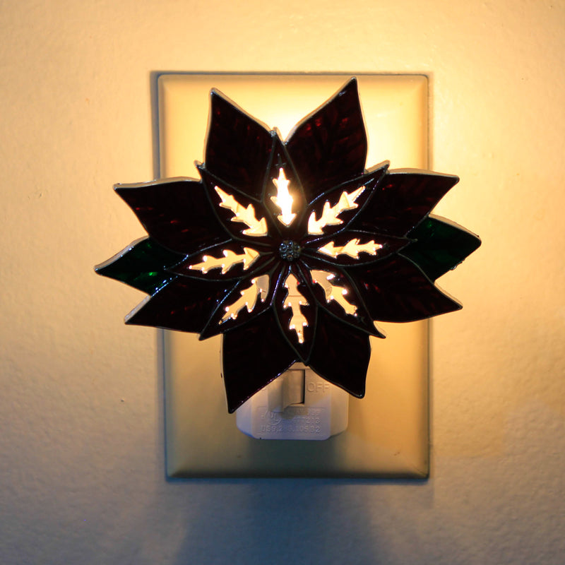 Ganz Poinsettia Night Light - - SBKGifts.com