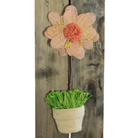 Home Decor Flower Wall Decor Burlap Wood L - - SBKGifts.com