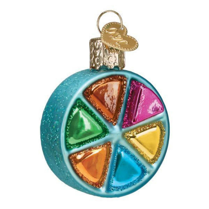 Old World Christmas Trivial Pursuit Glass Christmas Ornament Board Game 44175 (53538)