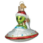Christmas Ufo - 1 Ornament 3.5 Inch, Glass - Ornament Aliens Space 46105 (53539)
