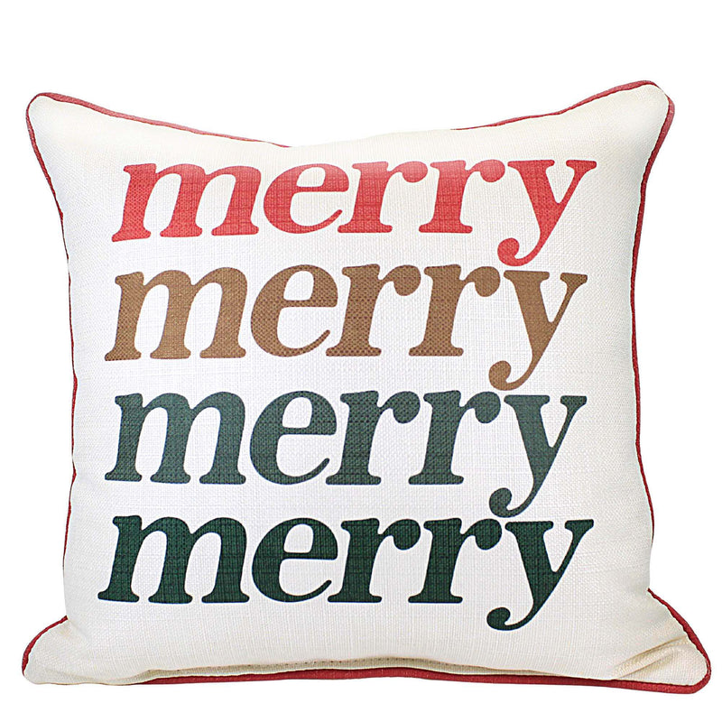 16.00 Inch Merry Gradient Pillow Home Decor Winter Happy Chr0151 (53580)