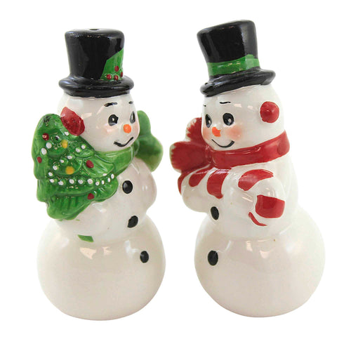 Tabletop Retro Snowman S / P Shakers - - SBKGifts.com